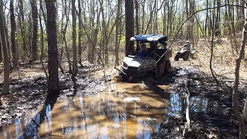 Polaris ranger 570 midsize. Tearing up a mud hole