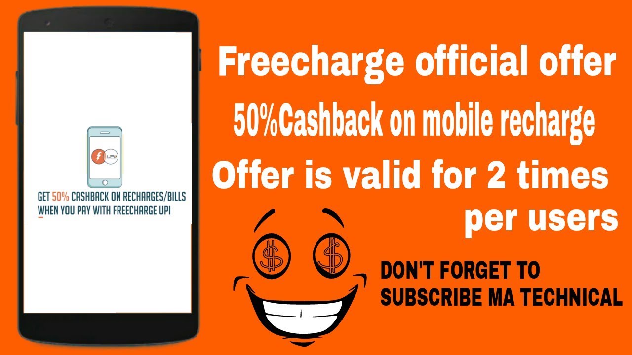 Freecharge best offer | 50% Cashback on mobile recharge by ma technical