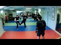 Savate  high hook to sweeping coup de pied bas