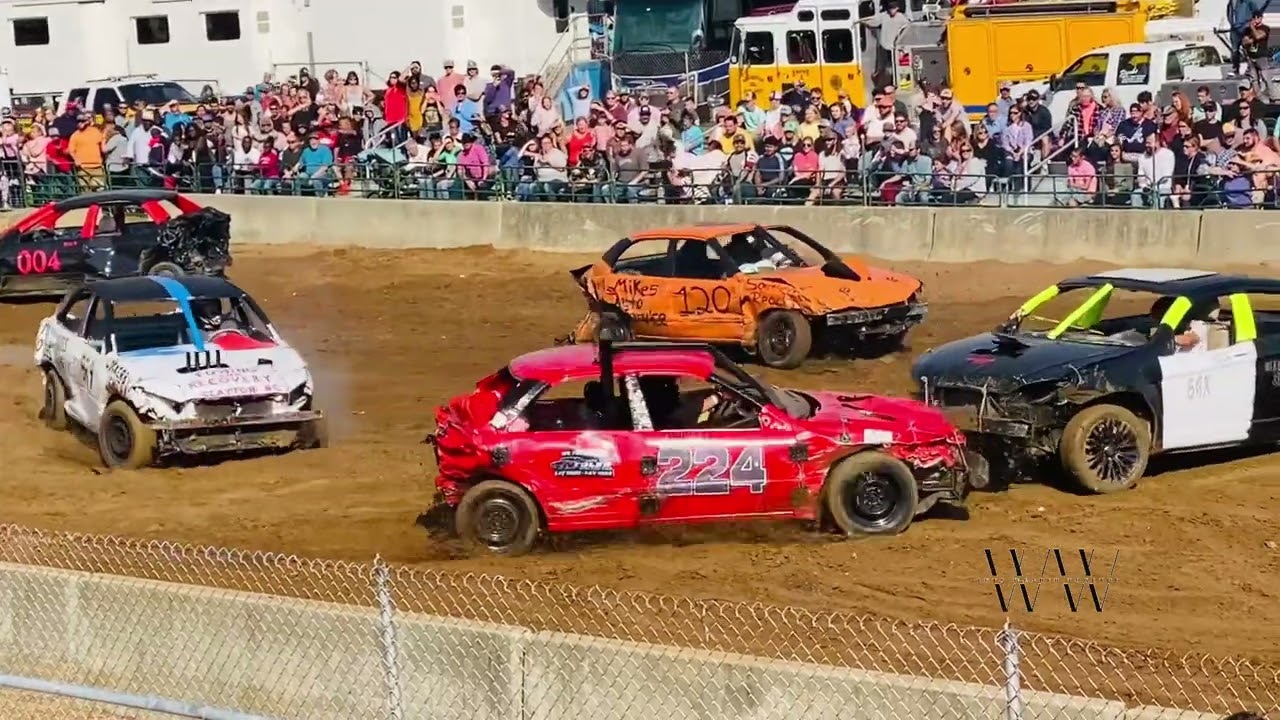 Wayne County Fair 2022  Demolition Derby Modified Heat     www.Wanderingwilly.com 