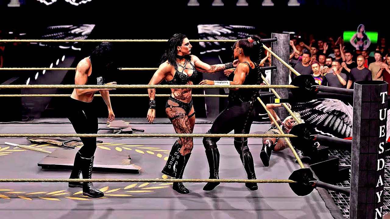WWE 2K25 TORNADO TAG GREATEST WOMENS TAG MATCH OF ALL TIME RIPLEY/CHYNA VS BIANCA/BLISS!! 