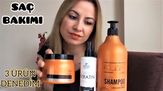 Sac Bakimi Keratinli Tuzsuz Sampuan Ve Keratin Sutu Denedim Uygulamali Youtube