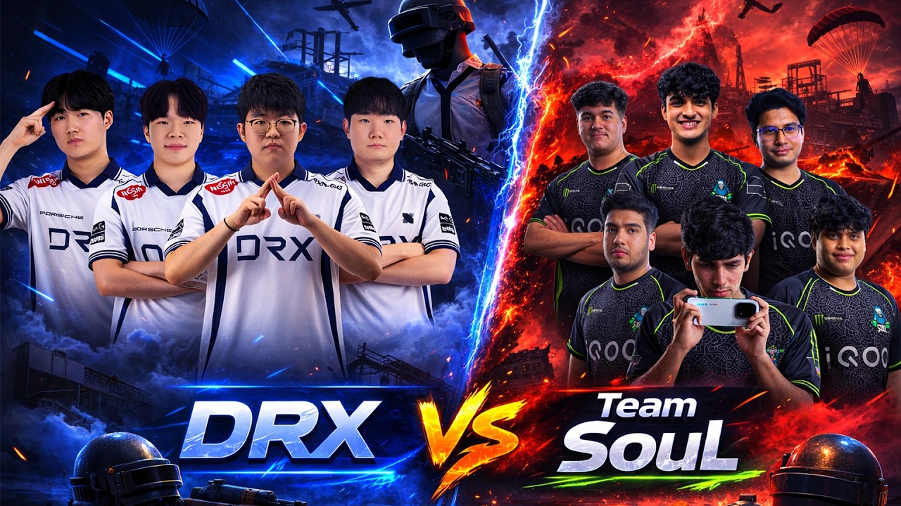 DRX🇰🇷 VS TEAM SOUL🇮🇳 4V4 FIGHT IN BGMI | SOUTH KOREA VS INDIA | FUNNY & INTENSE FIGHT WOW MODE👑😱
