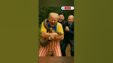 Trump vs snake Ai fight 😆 #trump #putin #shorts #funny #viral