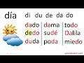 Silabas da de di do du - Palabras con d para niños