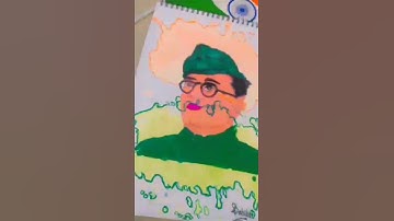 Netaji Subhash Chandra Bose painting🇮🇳#shorts #viral #trending #shortsfeed #youtubeshorts #india#art