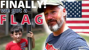 We installed an OLD GLORY telescoping flagpole in our yard! | Service First Flag Poles