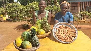 Peaceful evening in our village, cooking 🔥 simple and quick evening snacks, porridge smokies, fruits