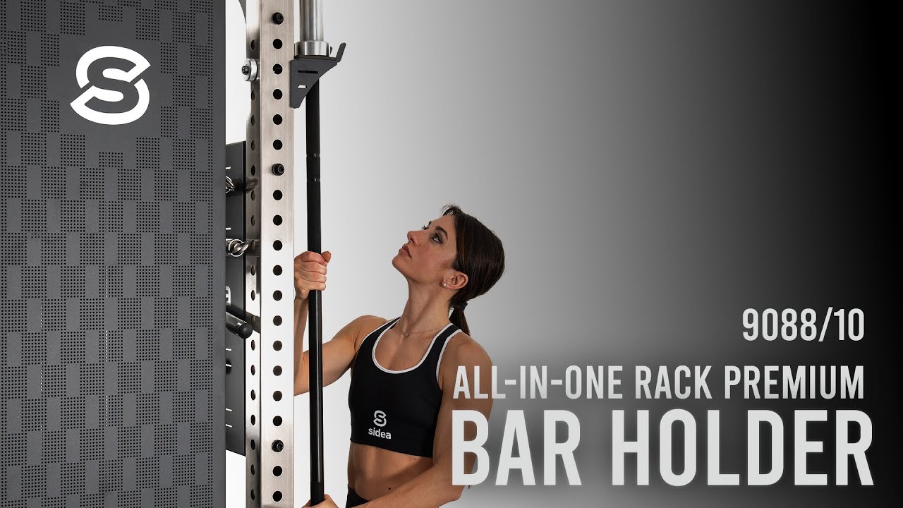 9088/10 All-in-One Rack Premium Bar Holder - Sidea fitness - YouTube