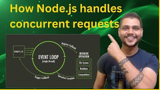 How Node.js handles concurrent request using event loop | HLD: 47