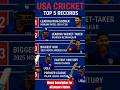 USA Cricket 🔥 Top 5 Records 🏆 | Monank Patel | MLC League | Fastest Century 💯 #usacricket #top5