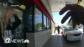 Phoenix PD body cam video shows moment officer shot by suspect at gas station screenshot 1