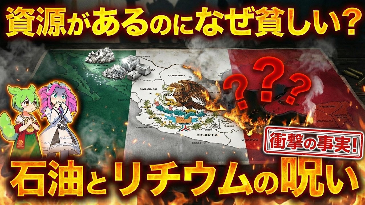 【石油とリチウムの呪い】資源大国メキシコはなぜ貧しいのか？国土の55%をアメリカに奪われ、資源の国有化に至った歴史や、資源を支配するカルテルまで、徹底的に深掘り解説するのだ！【ずんだもん深堀り解説】