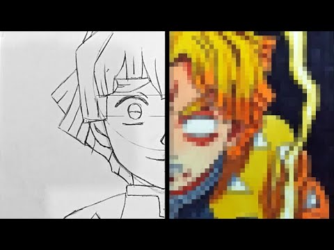 Demon Slayer - COMO DESENHAR O ZENITSU / passo a passo completo 