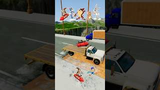Cartoon Crash Race in BeamNG! 🛞😱