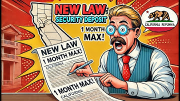 📢 NEW CALIFORNIA LAW: Security Deposits Capped at 1 Month