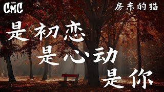 Video thumbnail of "是初恋是心动是你- 房东的猫 【喜欢去追风 无所谓目的地 喜欢把故事 都捉到镜头里】（动感歌词/pīn yīn gē cí）"