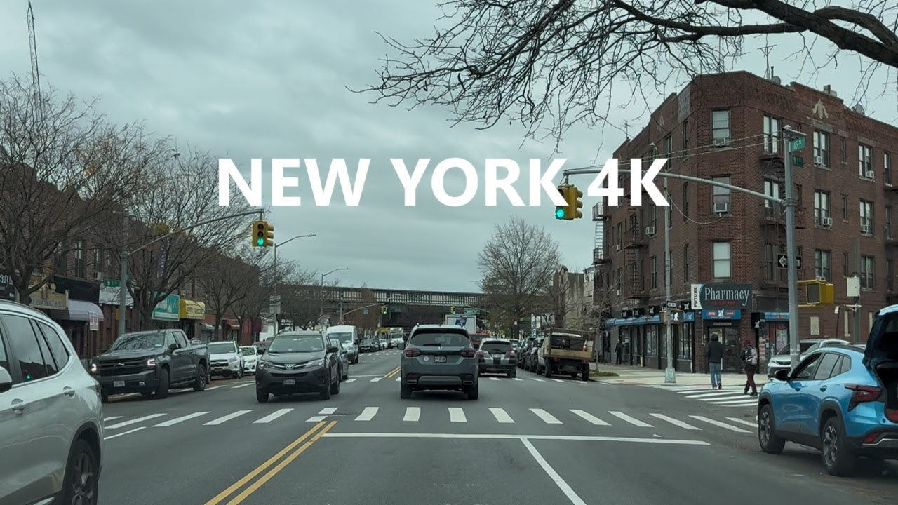 4K New York - Driving tour of Brooklyn ( 65th Street & Avenue P )