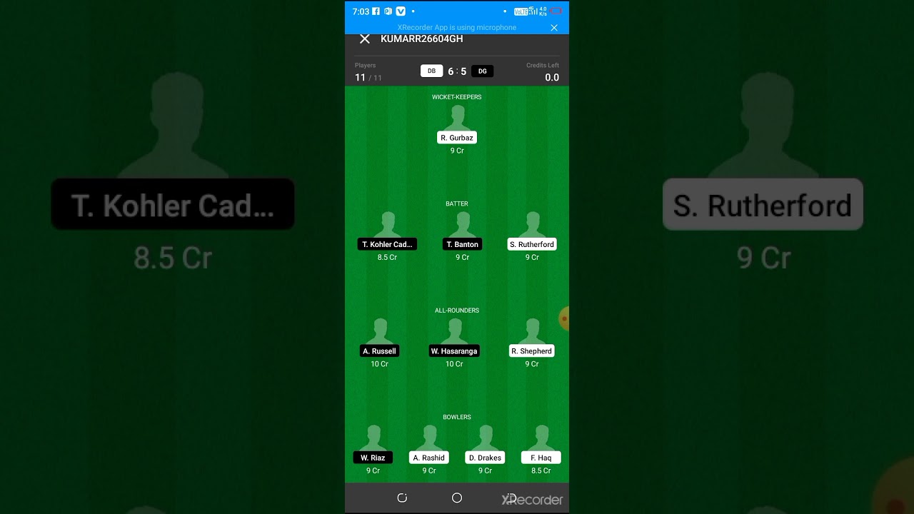 DB VS DG SMALL LIEAGE TEAM 