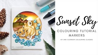 Coloring Tutorial: Sunset Sky with Markers