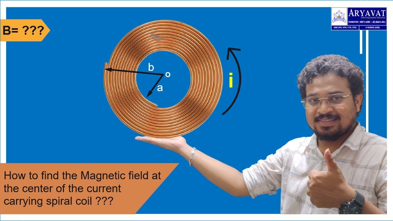 Magnetic field at the center of a Spiral current carrying coil| Binod ...