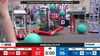 Qualification Match 50 - 2025 PCH District - Gwinnett Event Presented by GCPS