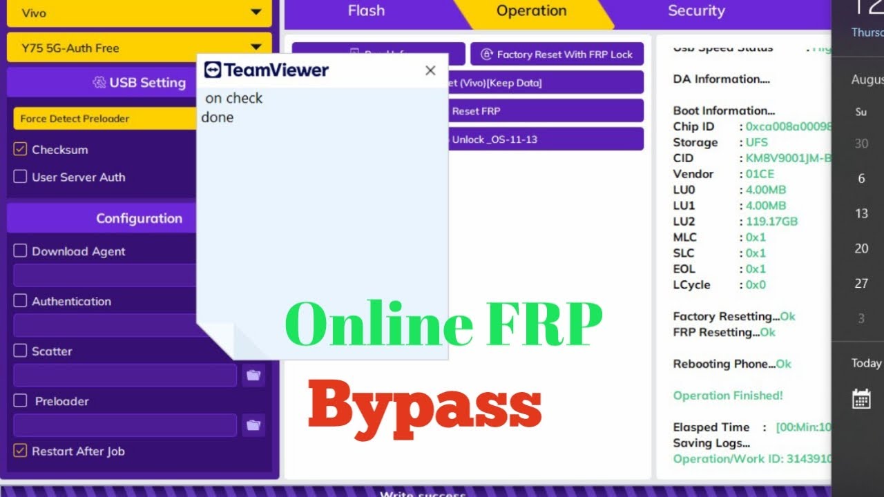 Vivo FRP Unlock online by TFM tool