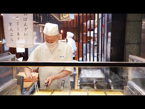 だし巻き卵 Japanese Omelette - Japanese Street Food Tamagoyaki 卵焼き 京都