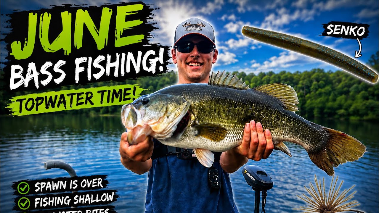 My Biggest Bass Ever! Nonstop Shallow Water Action in June