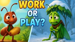 Why Hard Work Matters | The Ant and the Grasshopper Story in Rhyme | Kids Learning Fun