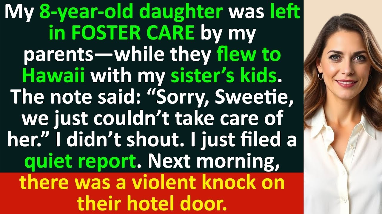 My daughter was left in FOSTER CARE by my parents—while they flew to Hawaii with my sister’s kids