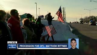 Procession for fallen MPD Officer lined with supporters