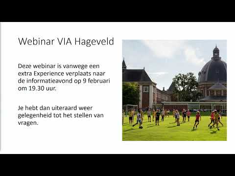 Webinar VIA Hageveld