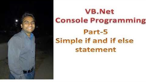 if and if else in vb.net console programming Part 5