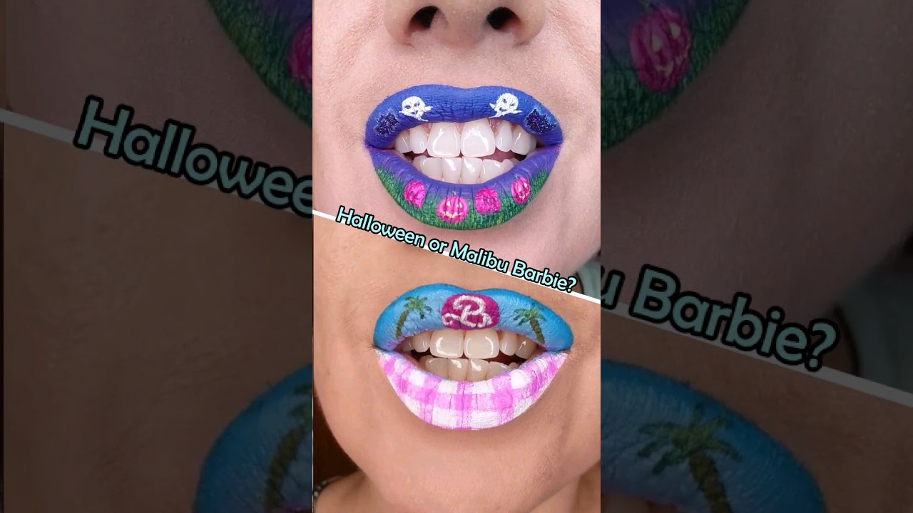 Halloween in Barbieland 🎃 or the classic Malibu Barbie makeup? 🌴