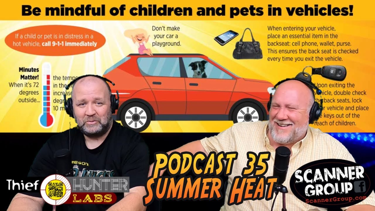 Summer Heat WARNING! | Kids, Dogs, Cars and Pavement | Scanner Group Podcast 035 by ThiefHunter Labs