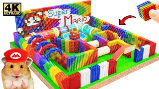 DIY- How To Make Super Mario Hamster Maze From Magnetic Balls ASMR | Videos 4K