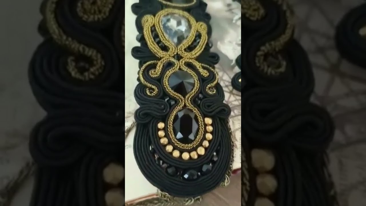 Overview of soutache accessories. Soutache epaulettes. Brooch order.