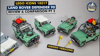 LEGO 10317 Land Rover Defender 90 build variations, features and comparison - review part 2