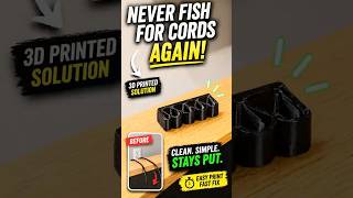 STOP Losing Cords Behind Furniture 😱 | 3D Printed Fix #3dprinting #kitchenorganization #hack