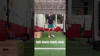 Split Stance Depth Jump Demo #deeptier #jump #training Wealth