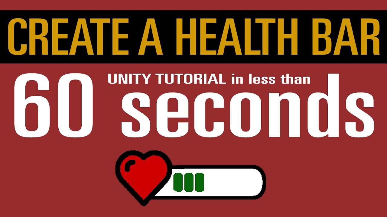 Unity Create a Health Bar | Tutorial in less than 1 Minute - YouTube