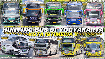 HEBOH‼️KUMPULAN BUS TELOLET TERBARU DI JOGJA 🤩💃 BANYAK ARTIS BUS!! FULL BASURI CORONG ATAS🥳🤯