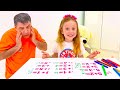 Nastya y papá están aprendiendo matemáticas