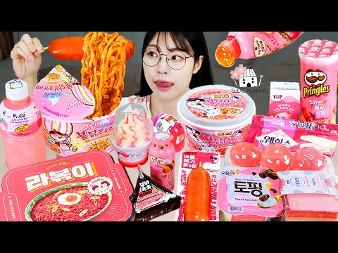 ASMR MUKBANG| 편의점 직접 만든 불닭 떡볶이 치킨 김밥 디저트 먹방 & 레시피 FRIED CHICKEN AND Tteokbokki EATING