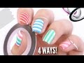 4 Ways To Easily Get Perfect Striped Nails!