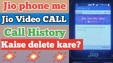 Jio phone mein Jio video call history kaise delete kare? video chat history kaise delete kare?