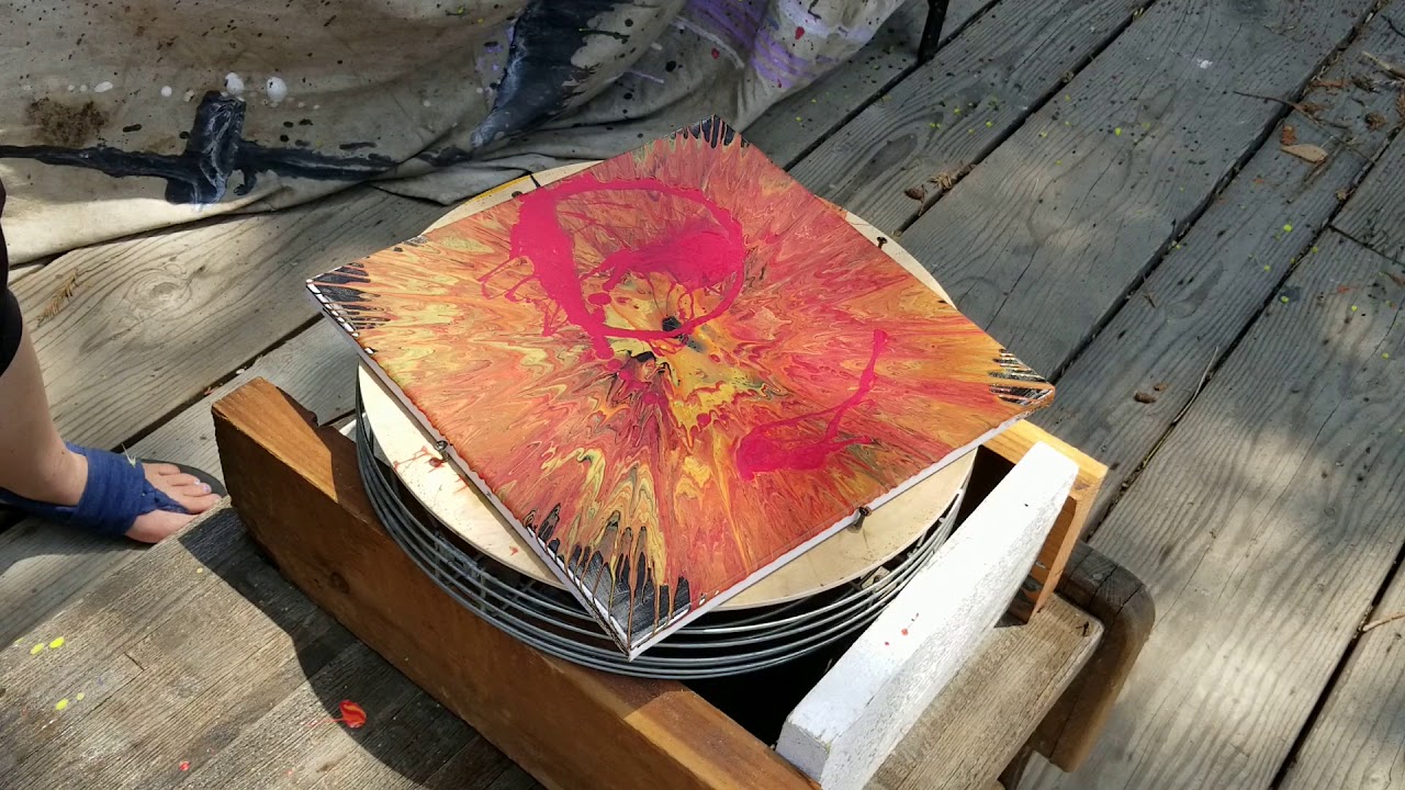 Fan Converted into a Spin Wheel for Acrylic Pouring YouTube