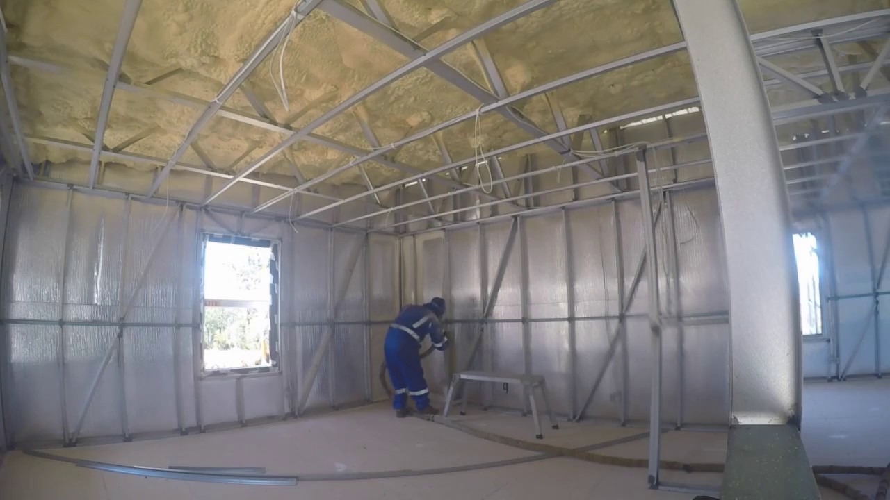 Spray foam Insulation Start to finish on A Steel Frame house Perth WA