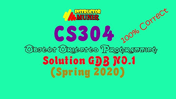 CS304 SOLUTION GDB No. 01 SPRING 2020 By Instructor Munir
